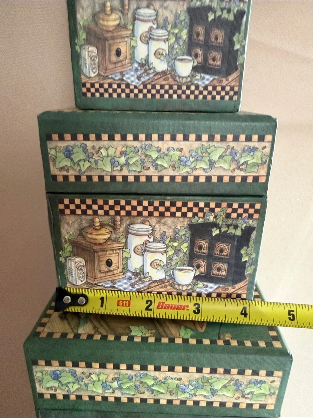 Vintage Bob’s Boxes Nesting Set 5pc Coffee & Tea Shelly Reins Smith
